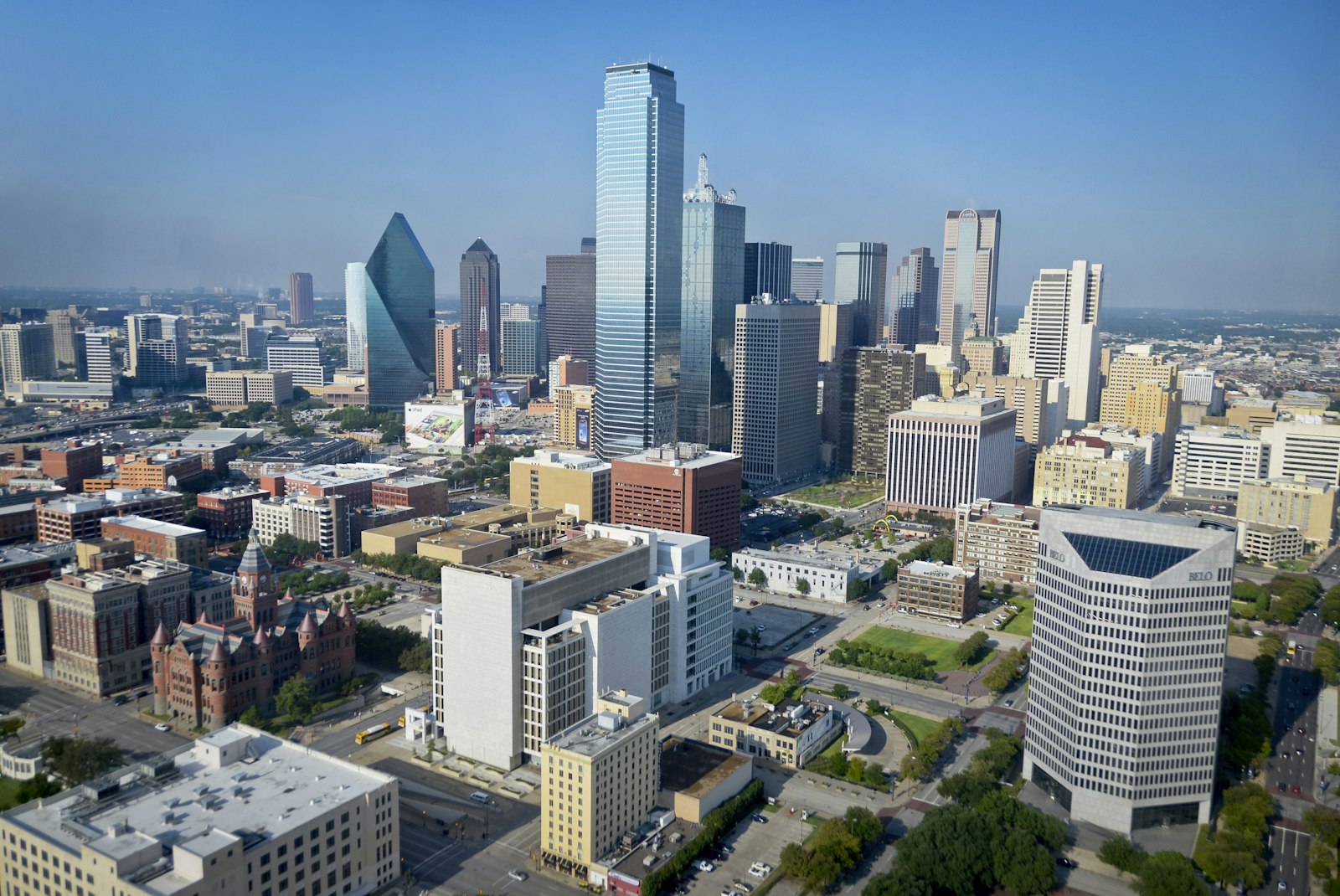 Dallas skyline at sunset